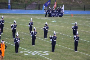 Raider Marching Band during Football Game, Sports Stadium, Tamaqua, 9-19-2014 (155)