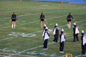 Raider Marching Band during Football Game, Sports Stadium, Tamaqua, 9-19-2014 (158)