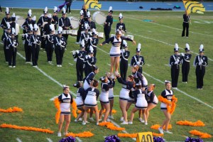 Raider Marching Band during Football Game, Sports Stadium, Tamaqua, 9-19-2014 (164)