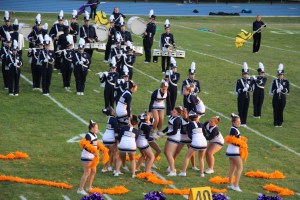 Raider Marching Band during Football Game, Sports Stadium, Tamaqua, 9-19-2014 (165)