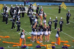 Raider Marching Band during Football Game, Sports Stadium, Tamaqua, 9-19-2014 (167)