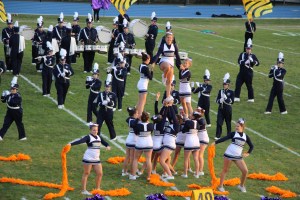 Raider Marching Band during Football Game, Sports Stadium, Tamaqua, 9-19-2014 (168)