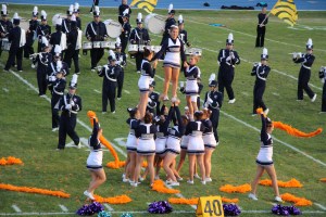 Raider Marching Band during Football Game, Sports Stadium, Tamaqua, 9-19-2014 (169)