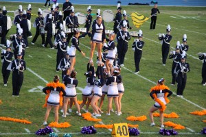 Raider Marching Band during Football Game, Sports Stadium, Tamaqua, 9-19-2014 (170)