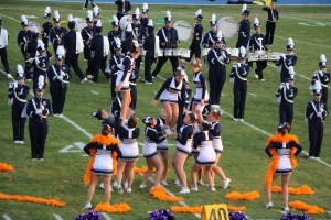 Raider Marching Band during Football Game, Sports Stadium, Tamaqua, 9-19-2014 (171)