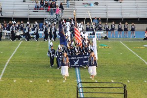 Raider Marching Band during Football Game, Sports Stadium, Tamaqua, 9-19-2014 (18)