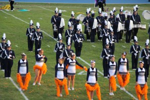 Raider Marching Band during Football Game, Sports Stadium, Tamaqua, 9-19-2014 (181)