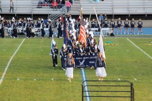 Raider Marching Band during Football Game, Sports Stadium, Tamaqua, 9-19-2014 (19)