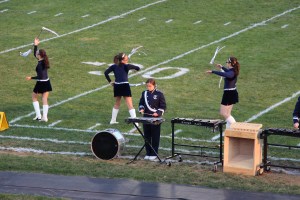 Raider Marching Band during Football Game, Sports Stadium, Tamaqua, 9-19-2014 (191)