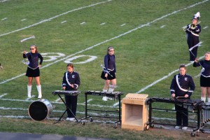 Raider Marching Band during Football Game, Sports Stadium, Tamaqua, 9-19-2014 (192)
