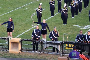 Raider Marching Band during Football Game, Sports Stadium, Tamaqua, 9-19-2014 (193)