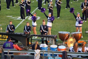 Raider Marching Band during Football Game, Sports Stadium, Tamaqua, 9-19-2014 (195)