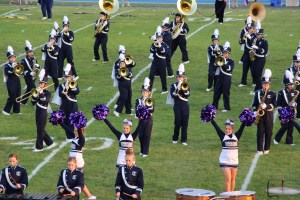 Raider Marching Band during Football Game, Sports Stadium, Tamaqua, 9-19-2014 (196)