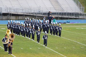 Raider Marching Band during Football Game, Sports Stadium, Tamaqua, 9-19-2014 (20)
