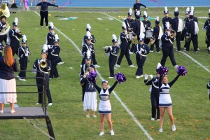 Raider Marching Band during Football Game, Sports Stadium, Tamaqua, 9-19-2014 (202)