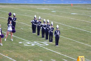 Raider Marching Band during Football Game, Sports Stadium, Tamaqua, 9-19-2014 (205)