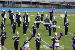 Raider Marching Band during Football Game, Sports Stadium, Tamaqua, 9-19-2014 (207)