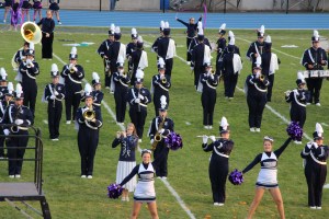 Raider Marching Band during Football Game, Sports Stadium, Tamaqua, 9-19-2014 (208)