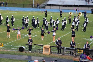 Raider Marching Band during Football Game, Sports Stadium, Tamaqua, 9-19-2014 (215)