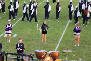 Raider Marching Band during Football Game, Sports Stadium, Tamaqua, 9-19-2014 (216)