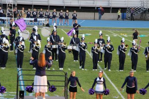 Raider Marching Band during Football Game, Sports Stadium, Tamaqua, 9-19-2014 (219)
