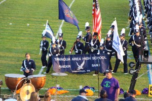 Raider Marching Band during Football Game, Sports Stadium, Tamaqua, 9-19-2014 (22)
