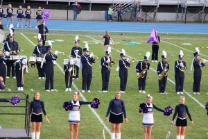 Raider Marching Band during Football Game, Sports Stadium, Tamaqua, 9-19-2014 (220)