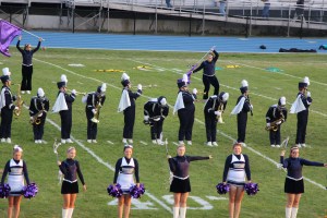 Raider Marching Band during Football Game, Sports Stadium, Tamaqua, 9-19-2014 (222)