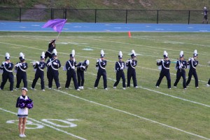 Raider Marching Band during Football Game, Sports Stadium, Tamaqua, 9-19-2014 (226)