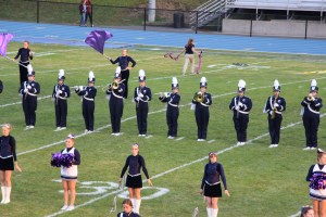 Raider Marching Band during Football Game, Sports Stadium, Tamaqua, 9-19-2014 (230)