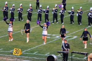 Raider Marching Band during Football Game, Sports Stadium, Tamaqua, 9-19-2014 (232)