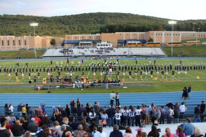 Raider Marching Band during Football Game, Sports Stadium, Tamaqua, 9-19-2014 (234)