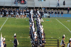 Raider Marching Band during Football Game, Sports Stadium, Tamaqua, 9-19-2014 (24)