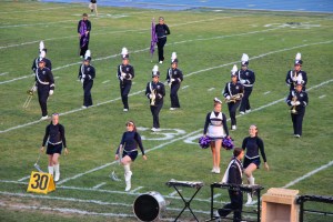 Raider Marching Band during Football Game, Sports Stadium, Tamaqua, 9-19-2014 (246)