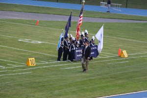Raider Marching Band during Football Game, Sports Stadium, Tamaqua, 9-19-2014 (248)