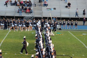 Raider Marching Band during Football Game, Sports Stadium, Tamaqua, 9-19-2014 (25)