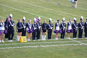 Raider Marching Band during Football Game, Sports Stadium, Tamaqua, 9-19-2014 (252)