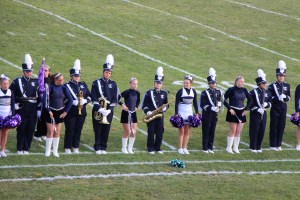 Raider Marching Band during Football Game, Sports Stadium, Tamaqua, 9-19-2014 (255)