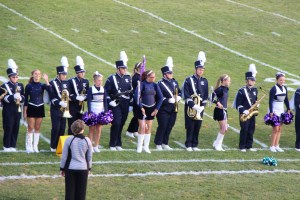Raider Marching Band during Football Game, Sports Stadium, Tamaqua, 9-19-2014 (256)