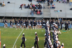 Raider Marching Band during Football Game, Sports Stadium, Tamaqua, 9-19-2014 (26)