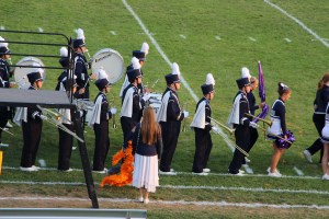 Raider Marching Band during Football Game, Sports Stadium, Tamaqua, 9-19-2014 (260)