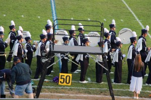 Raider Marching Band during Football Game, Sports Stadium, Tamaqua, 9-19-2014 (261)
