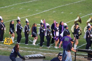 Raider Marching Band during Football Game, Sports Stadium, Tamaqua, 9-19-2014 (268)