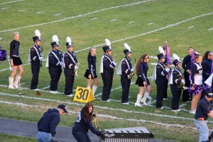 Raider Marching Band during Football Game, Sports Stadium, Tamaqua, 9-19-2014 (269)