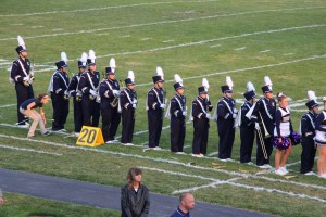 Raider Marching Band during Football Game, Sports Stadium, Tamaqua, 9-19-2014 (273)