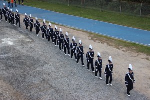 Raider Marching Band during Football Game, Sports Stadium, Tamaqua, 9-19-2014 (275)