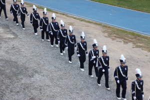 Raider Marching Band during Football Game, Sports Stadium, Tamaqua, 9-19-2014 (276)