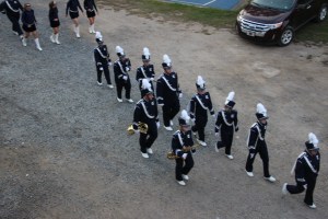 Raider Marching Band during Football Game, Sports Stadium, Tamaqua, 9-19-2014 (280)