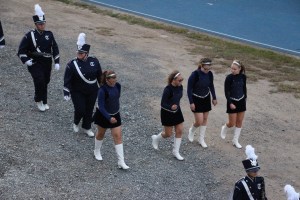 Raider Marching Band during Football Game, Sports Stadium, Tamaqua, 9-19-2014 (281)