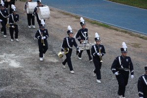 Raider Marching Band during Football Game, Sports Stadium, Tamaqua, 9-19-2014 (282)